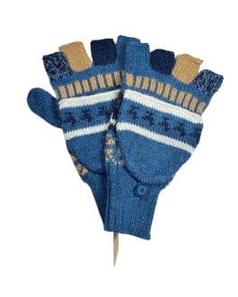 5112B-Baby Alpaca Knit Glittens, Button Flap